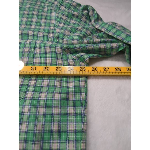 Ralph Lauren Mens Soft Shirt M Blake Button Down Green Plaid Pony 100% Cotton - Picture 8 of 9